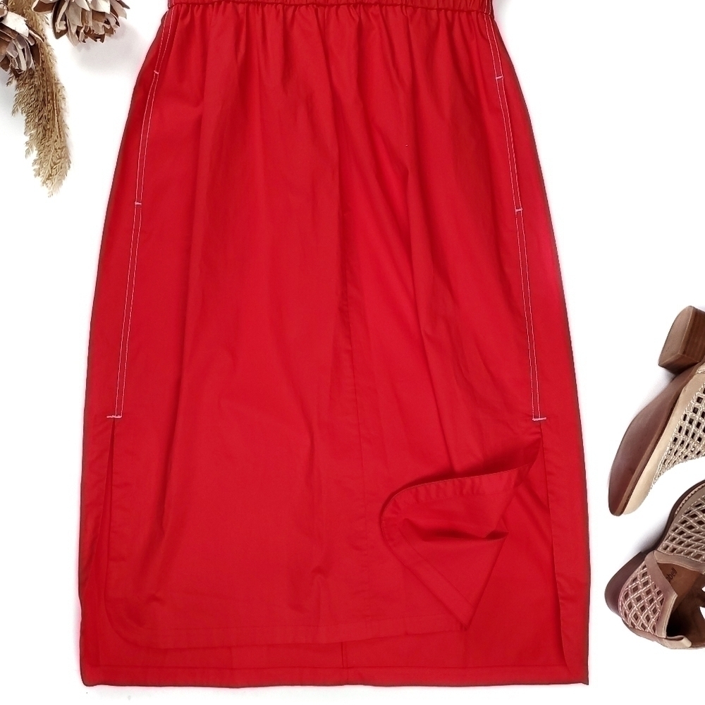 New Jason Wu Red Tie Front Pocketed Dress Sz 4 - Picture 7 of 16